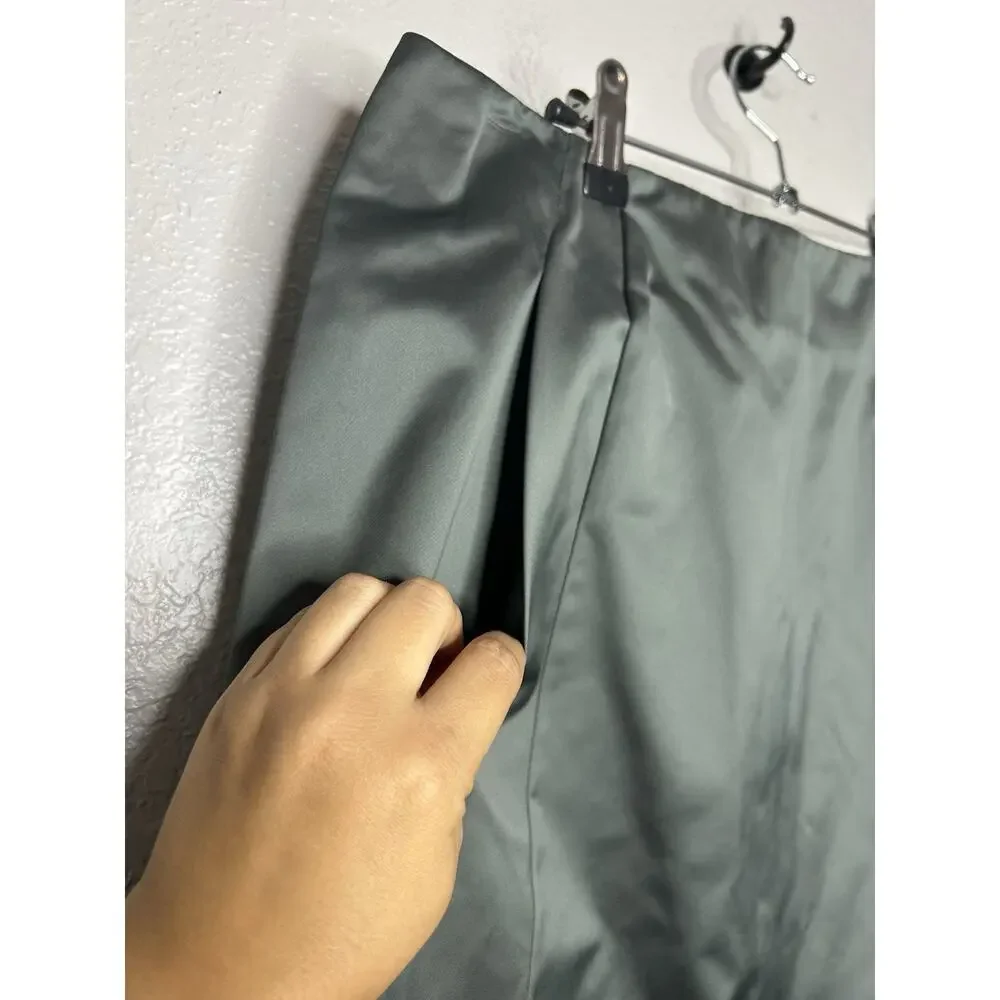 Ter Eat Bantine Gray A Line Skirt Zip Pockets Italian Size 46 US 10 New Designer - Picture 6 of 13